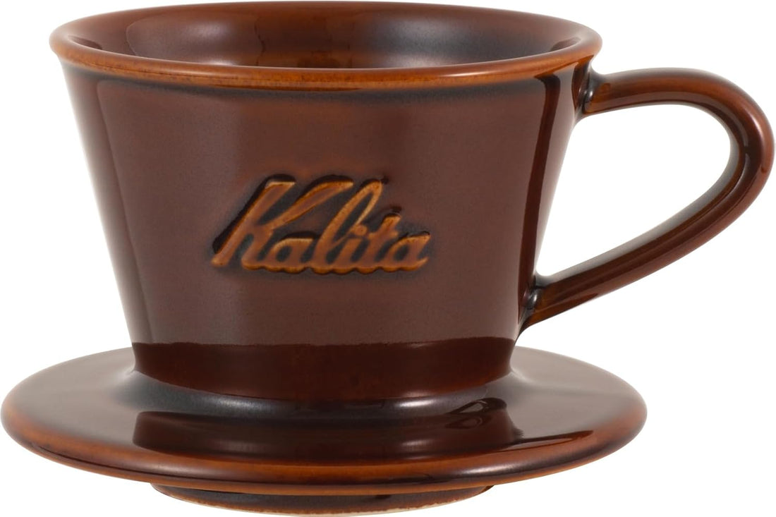 Kalita MI155 美濃燒咖啡濾杯亮棕色