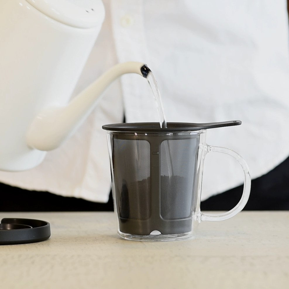 HARIO One Cup 金屬網單杯咖啡濾器注水示範