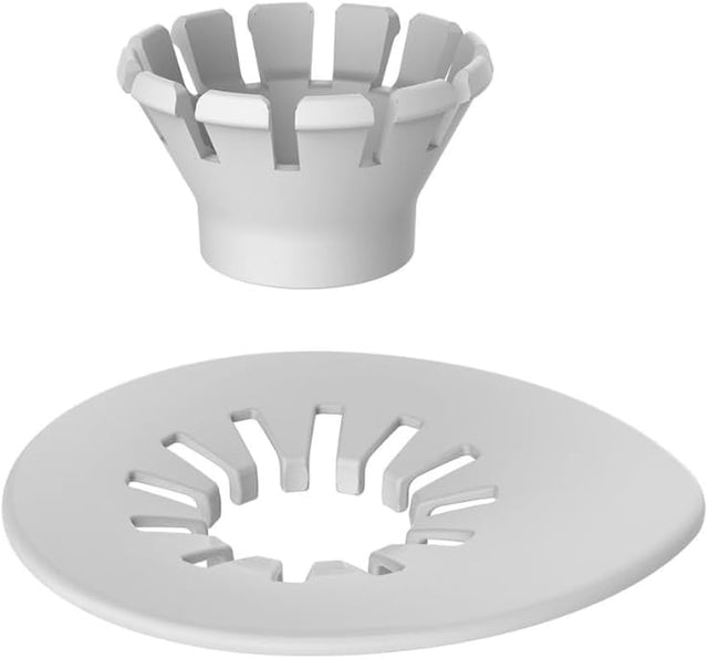 HARIO V60 SUIREN 白色 Ring Set，分開展示肋條固定環與濾杯托