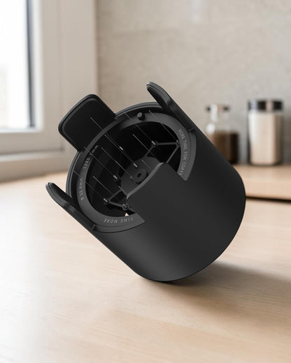 TIMEMORE 泰摩 Autospin 旋影電動針式佈粉器 58mm－黑色斜角機構與細針視圖