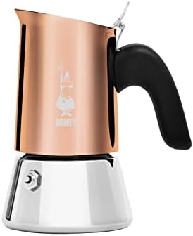 Bialetti Venus 銅色PVD 2杯不鏽鋼摩卡壺細節及使用示意圖 1
